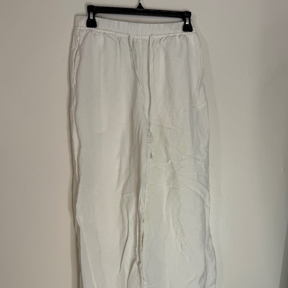 H&M White Linen Pants - Picture 1 of 3